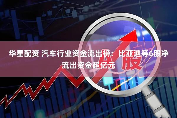 华星配资 汽车行业资金流出榜：比亚迪等6股净流出资金超亿元